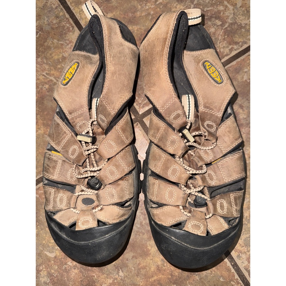 Keen Newport H2 Mens 11.5 Brown Leather Hiking Water Sandals 12141